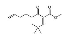 methyl 5-(but-3-enyl)-3,3-dimethyl-6-oxocyclohex-1-enecarboxylate结构式