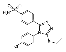 4-[4-(4-chlorophenyl)-3-ethylthio-4H-1,2,4-triazol-5-yl]benzenesulfonamide Structure