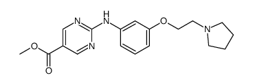 methyl 2-((3-(2-pyrrolidin-1-ylethoxy)phenyl)amino)pyrimidine-5-carboxylate结构式