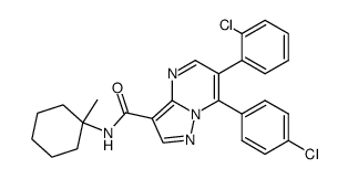 6-(2-chlorophenyl)-7-(4-chlorophenyl)-3-[N-(1-methylcyclohexyl)carbamoyl]-pyrazolo[1,5-a]pyrimidine Structure