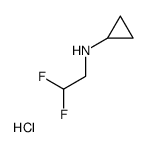 N-(2,2-difluoroethyl)cyclopropanamine,hydrochloride结构式