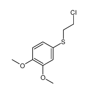 4-(2-chloroethylsulfanyl)-1,2-dimethoxybenzene结构式