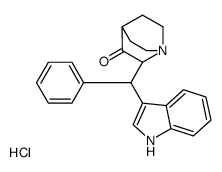 2-[1H-indol-3-yl(phenyl)methyl]-1-azabicyclo[2.2.2]octan-3-one,hydrochloride结构式