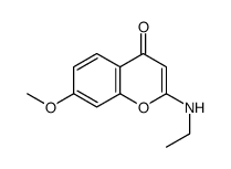 2-(ethylamino)-7-methoxychromen-4-one结构式