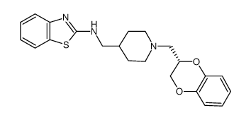 (S)-(-)-N-[[1-[(2,3-dihydro-1,4-benzodioxin-2-yl)-methyl]-4-piperidinyl]methyl]-2-benzothiazolamine Structure