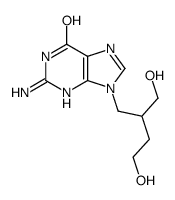 9-(4-hydroxy-2-(hydroxymethyl)butyl)guanine structure