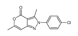 2-(4-chlorophenyl)-3,6-dimethylpyrano[4,3-c]pyrazol-4-one结构式