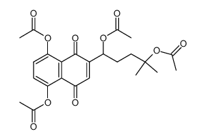 5,8-diacetoxy-2-(1,4-diacetoxy-4-methylpentyl)-1,4-naphthoquinone结构式