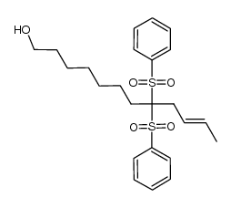 (E)-8,8-bis(phenylsulfonyl)dodec-10-en-1-ol Structure