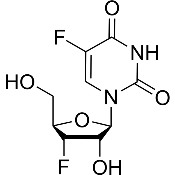 3’-Deoxy-3’-fluoro-5-fluorouridine结构式