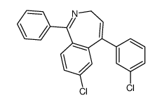 7-chloro-5-(3-chlorophenyl)-1-phenyl-3H-2-benzazepine结构式