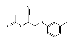 (S)-1-cyano-2-(m-tolyloxy)ethyl acetate Structure