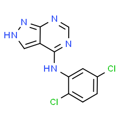 N-(2,5-Dichlorophenyl)-2H-pyrazolo[3,4-d]pyrimidin-4-amine结构式