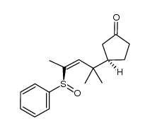 (Z)-3-[1',1'-dimethyl-3'-(phenylsulfinyl)but-2'-enyl]cyclopentanone结构式