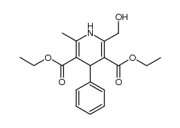 diethyl 2-(hydroxymethyl)-6-methyl-4-phenyl-1,4-dihydropyridine-3,5-dicarboxylate Structure