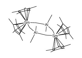 (C5Me5)2Sm{(μ-Me)AlMe2(μ-Me)}2Sm(C5Me5)2 Structure
