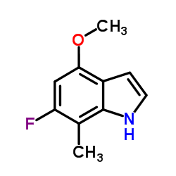 6-Fluoro-4-methoxy-7-methyl-1H-indole结构式