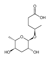 (R)-4-(((2R,3R,5R,6S)-3,5-dihydroxy-6-methyltetrahydro-2H-pyran-2-yl)oxy)pentanoic acid结构式