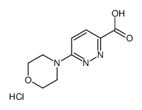6-Morpholin-4-ylpyridazine-3-carboxylic acid hydrochloride hydrate structure