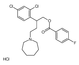 [4-(azepan-1-yl)-2-(2,4-dichlorophenyl)butyl] 4-fluorobenzoate,hydrochloride Structure
