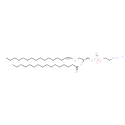1-1(Z)-Hexadecenyl-2-Palmitoyl-sn-glycero-3-PE Structure