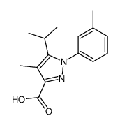 5-isopropyl-4-methyl-1-(m-tolyl)pyrazole-3-carboxylic acid结构式