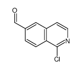 1-Chloro-6-formylisoquinoline, 1-Chloro-6-formyl-2-azanaphthalene Structure