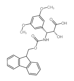 (2R,3R)-3-((((9H-FLUOREN-9-YL)METHOXY)CARBONYL)AMINO)-3-(3,5-DIMETHOXYPHENYL)-2-HYDROXYPROPANOIC ACID structure