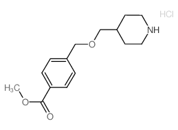 Methyl 4-[(4-piperidinylmethoxy)methyl]benzoate hydrochloride结构式