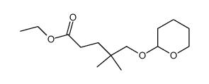 ethyl 4,4-dimethyl-5-(tetrahydro-2H-pyran-2-yloxy)pentanoate Structure
