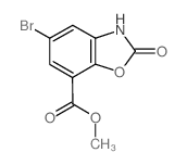 Methyl 5-bromo-2-oxo-2,3-dihydro-1,3-benzoxazole-7-carboxylate结构式