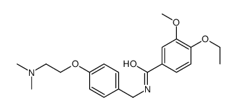 N-[[4-[2-(dimethylamino)ethoxy]phenyl]methyl]-4-ethoxy-3-methoxybenzamide Structure