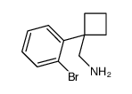 (1-(2-bromophenyl)cyclobutyl)methanamine Structure