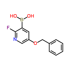 [5-(Benzyloxy)-2-fluoro-3-pyridinyl]boronic acid结构式