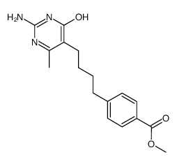 methyl 4-(4-(2-amino-4-methyl-6(1H)-oxopyrimidin-5-yl)butyl)benzoate结构式