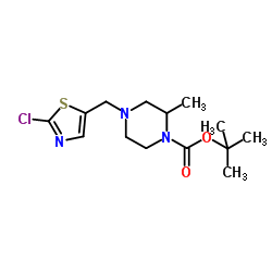 2-Methyl-2-propanyl 4-[(2-chloro-1,3-thiazol-5-yl)methyl]-2-methyl-1-piperazinecarboxylate图片