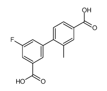4-(3-carboxy-5-fluorophenyl)-3-methylbenzoic acid结构式
