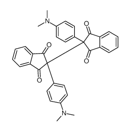 2,2'-Bis[4-(dimethylamino)phenyl]-2,2'-bi[indan]-1,1',3,3'-tetrone结构式