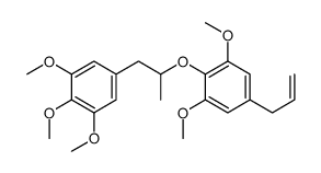 1,3-dimethoxy-5-prop-2-enyl-2-[1-(3,4,5-trimethoxyphenyl)propan-2-yloxy]benzene结构式