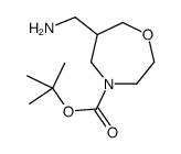 tert-butyl 6-(aminomethyl)-1,4-oxazepane-4-carboxylate结构式