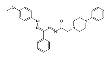 N-[(E)-N-(4-methoxyanilino)-C-phenylcarbonimidoyl]imino-2-(4-phenylpiperazin-1-yl)acetamide结构式