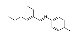 N-(2-ethylhex-2-en-1-ylidene)-4-methylaniline结构式