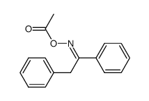 (E)-1,2-diphenylethanone O-acetyl oxime结构式