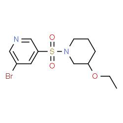 3-bromo-5-(3-ethoxypiperidin-1-ylsulfonyl)pyridine结构式