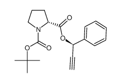 (R)-1-tert-butyl 2-((R)-1-phenylprop-2-yn-1-yl)-pyrrolidine-1,2-dicarboxylate Structure