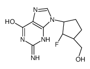 2-amino-9-[(1S,2S,3S)-2-fluoro-3-(hydroxymethyl)cyclopentyl]-3H-purin-6-one Structure