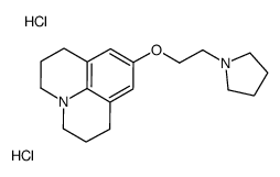2,3,6,7-Tetrahydro-9-(2-(1-pyrrolidinyl)ethoxy)-1H,5H-benzo(ij)quinolizine dihydrochloride Structure