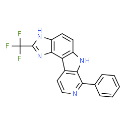 Pyrido[4,3:4,5]pyrrolo[3,2-e]benzimidazole,1,6-dihydro-7-phenyl-2-(trifluoromethyl)-结构式