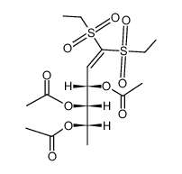 L-arabino-3,4,5-triacetoxy-1,1-bis-ethanesulfonyl-hex-1-ene Structure