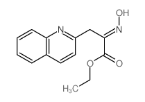 ethyl (2E)-2-hydroxyimino-3-quinolin-2-yl-propanoate结构式